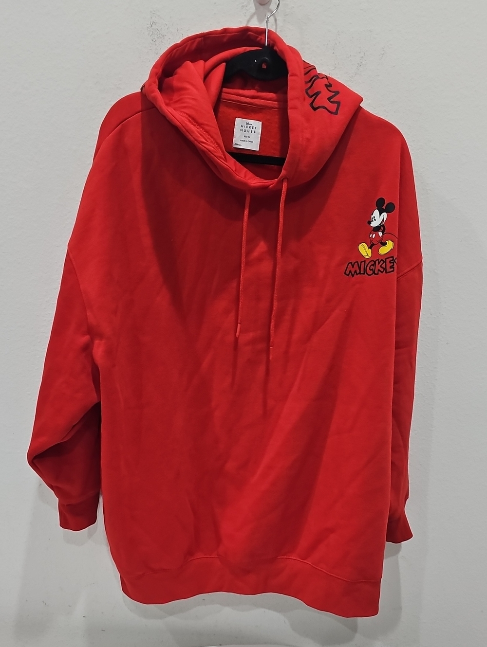 Disney Red Mickey Crewneck Hoodie - Men's Pullover Sz XL